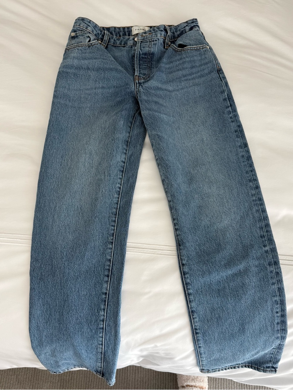 Frame-The Essential Mid Rise Straight Jeans size 25